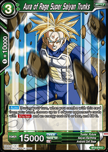 Trunks Super Saiyan, aura de colère