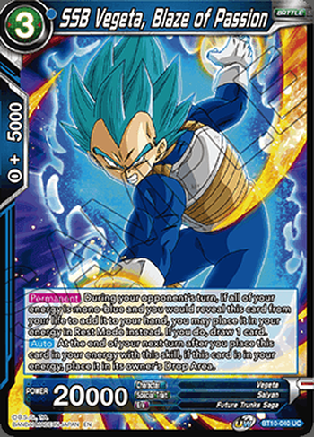 Vegeta SSB, Brasier de Passion