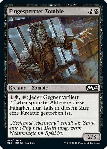 Eingesperrter Zombie