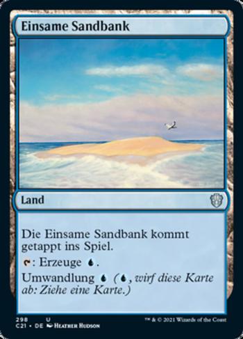 Einsame Sandbank