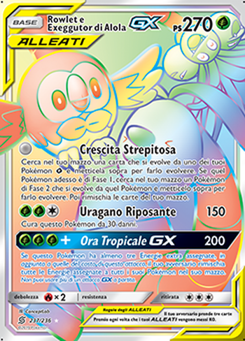 Rowlet e Exeggutor di Alola GX