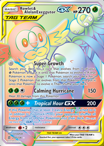 Rowlet & Alolan Exeggutor GX