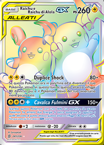 Raichu e Raichu di Alola GX