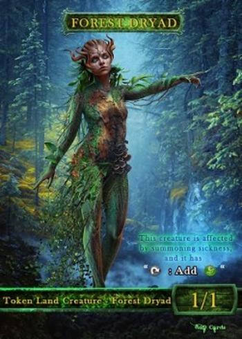 Forest Dryad Token (Green 1/1)