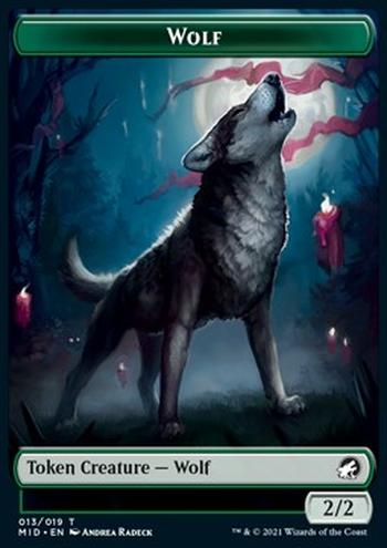 Wolf Token (G 2/2) // Treasure Token