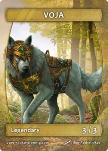 Voja Wolf Token (Green and White 3/3)