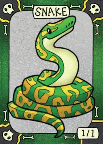 Snake Token (Green 1/1)