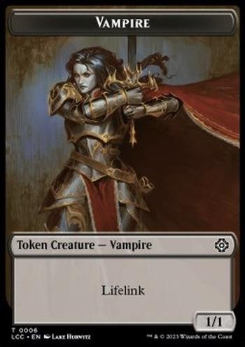 Vampire Token (B 1/1 Lifelink) // Vampire Demon Token (WB 4/3)