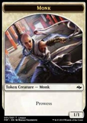 Monk Token (White 1/1 Prowess)