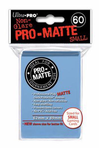 60 Protèges Cartes Small Ultra Pro Pro-Matte (Bleu clair)