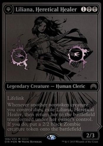 Liliana, Heretical Healer // Liliana, Defiant Necromancer