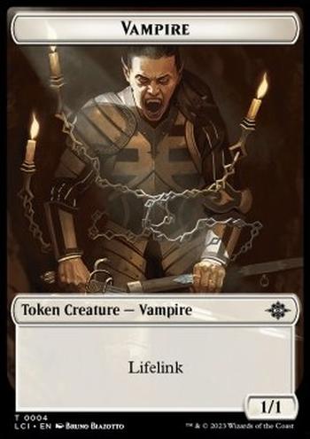 Vampire Token (W 1/1 Lifelink) // Vampire Demon Token (WB 4/3)