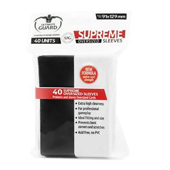 40 Ultimate Guard Supreme Oversized Sleeves (Black)