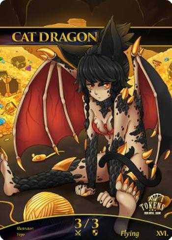 Cat Dragon Token (Gold 3/3)