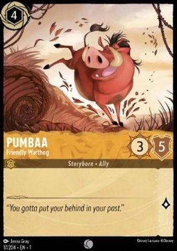 Pumbaa, Friendly Warthog