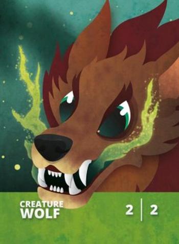 Wolf Token (Green 2/2)