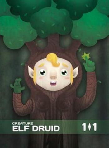 Elf Druid Token (Green 1/1)