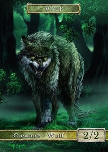 Wolf Token (Green 2/2)