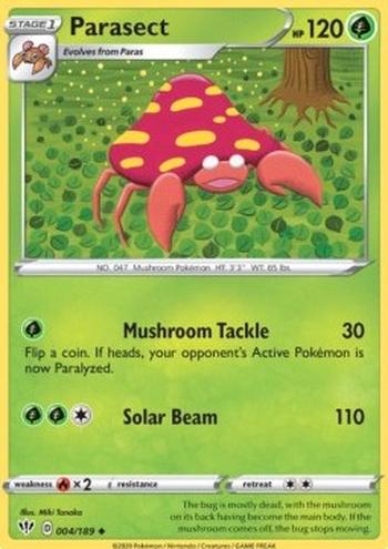 Parasect [Mushroom Tackle | Solar Beam]