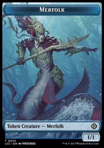 Merfolk Token (U 1/1) // Boar Token (G 2/2)