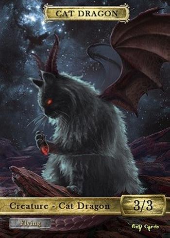 Cat Dragon Token (Gold 3/3)