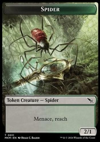 Spider Token (Black and Green 2/1)