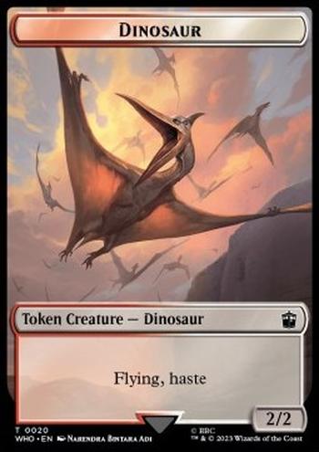 Dinosaur Token (Red and White 2/2)