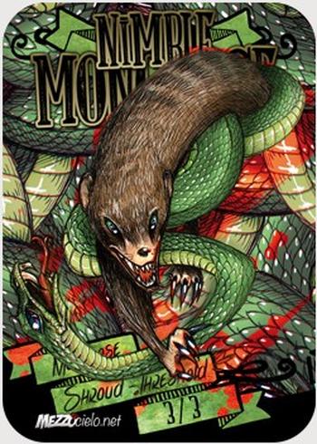 Nimble Mongoose Token (Green 3/3 Shroud)