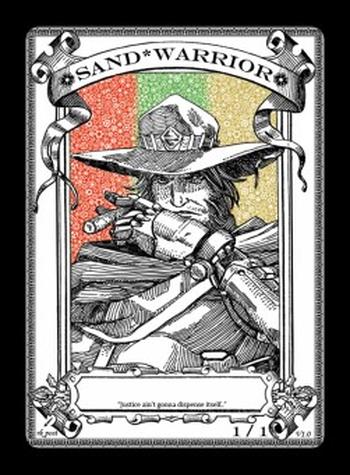 Sand Warrior Token (Red, Green, and White 1/1)