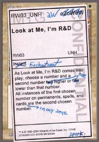 Look at Me, I'm R&D