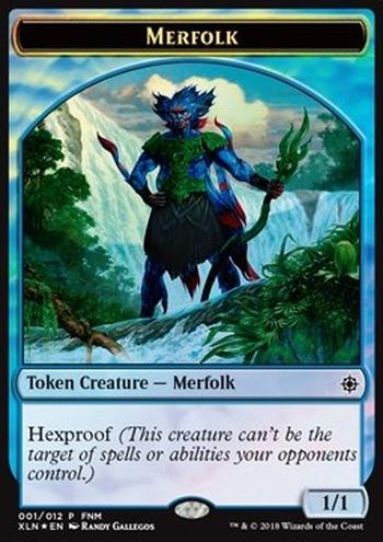 Merfolk Token (U 1/1 Hexproof) / Treasure Token