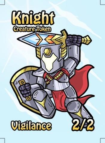 Knight Token (White 2/2 Vigilance)