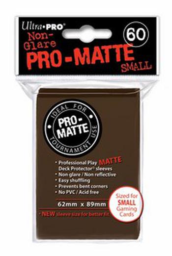 60 Small Ultra Pro Pro-Matte Sleeves (Brown)