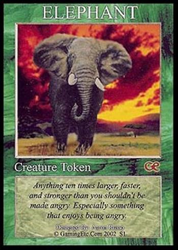 Elephant Token (Green 3/3)