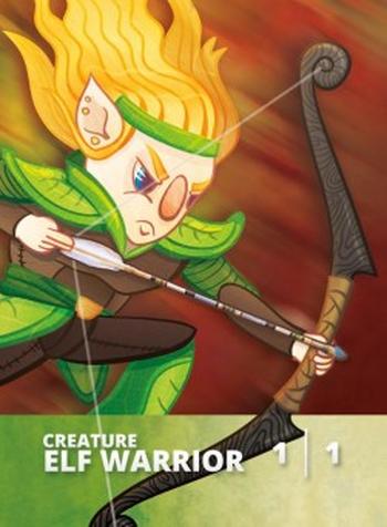 Elf Warrior Token (Green 1/1)