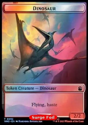 Soldier Token (W 1/1) // Dinosaur Token (RW 2/2)